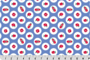 Shannon Fabrics Quilting Cuddle, Quilting Cuddle, Blue Bonnet, Cottage Rose Lane Brighton Blue Bonnet