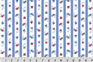 Shannon Fabrics Quilting Cuddle, Quilting Cuddle, Cottage Rose Lane Nottinghill Blue Bonnet