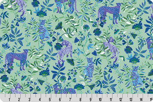 Shannon Fabrics Quilting Cuddle, Quilting Cuddle, Wanderlust Big Cats Blue, Big Cats Blue, Quilting Cuddle Big Cats Blue, Quilting Cuddle Wanderlust Big Cats Blue