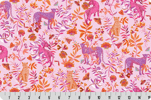 Shannon Fabrics Quilting Cuddle, Quilting Cuddle, Wanderlust Big Cats Pink, Quilting Cuddle Wanderlust Big Cats Pink