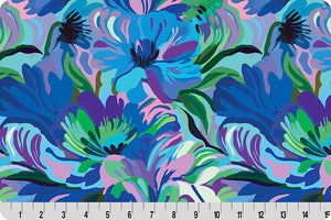 Shannon Fabrics Quilting Cuddle, Quilting Cuddle, Quilting Cuddle Wanderlust Floral Blue, Wanderlust Floral Blue