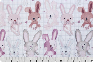 wabbit hearts cuddle, wabbit hearts minky, bunny minky fabric, rabbit minky fabric, shannon fabrics wabbit hearts